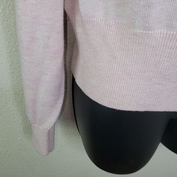 White House Black Market Cable Relaxed Cardigan Heather Rococo Size Large - Picture 4 of 8